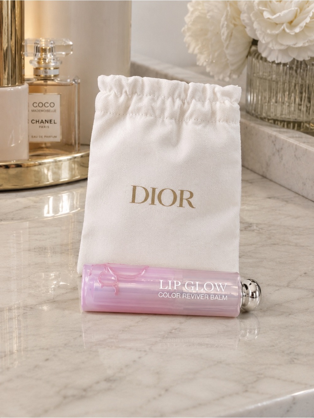 Dior Addict Lip Glow Tinted Hydrating Lip Balm in Ultra Pink (008) W/ Gift Bag!